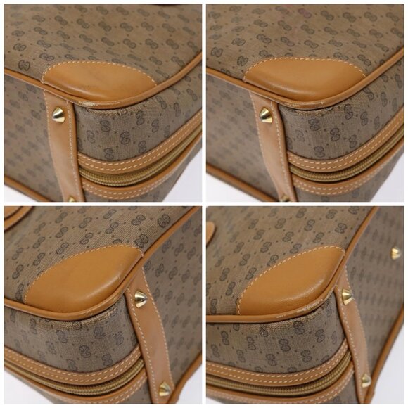 GUCCI Micro GG Supreme Hand Bag PVC Beige Gold Auth - Picture 16 of 16